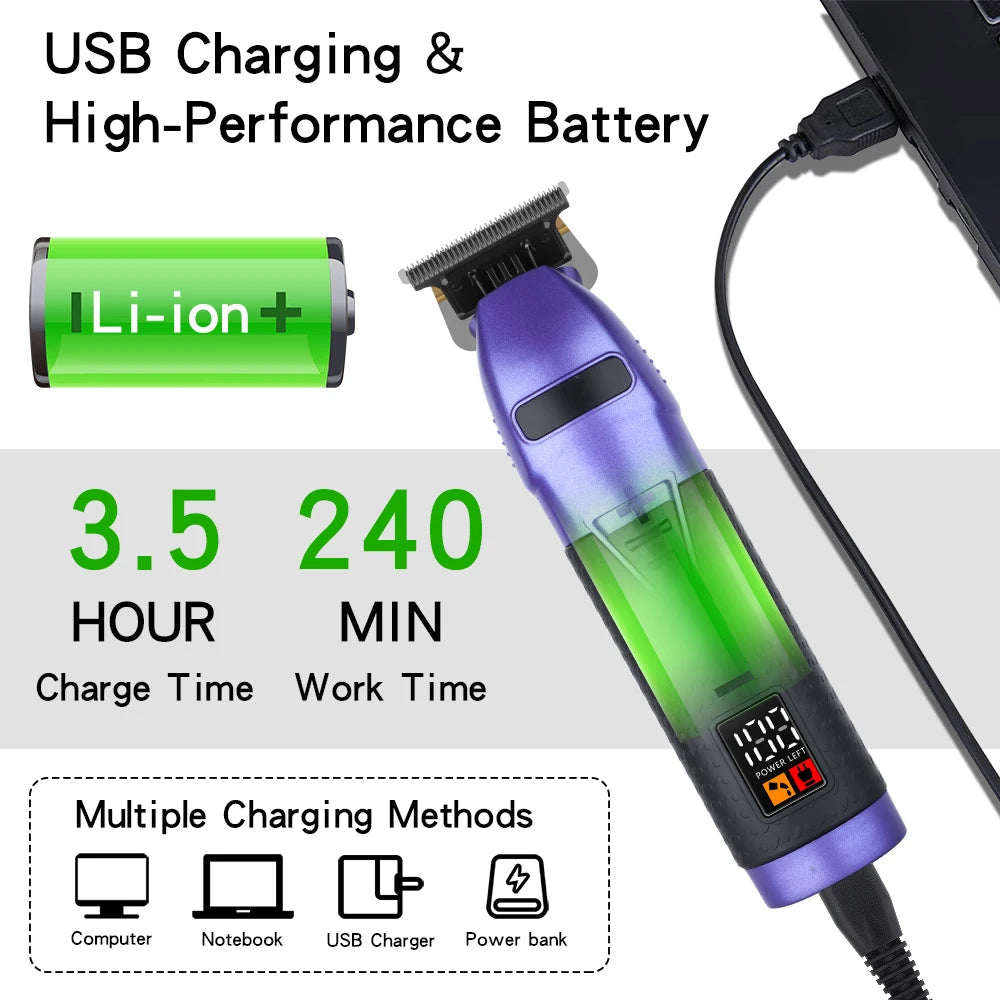 Hair Clipper Electric Hair Trimmer for Men Wireless Barber Trimmer Electric Shaver Professional Men's Hair Cutting Machine BladeNest