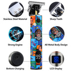 Hair Clippers trendy Graffiti design Barber shop Electric Hair Trimmer Razor Salon Hair Cutting Machine Clipper BladeNest