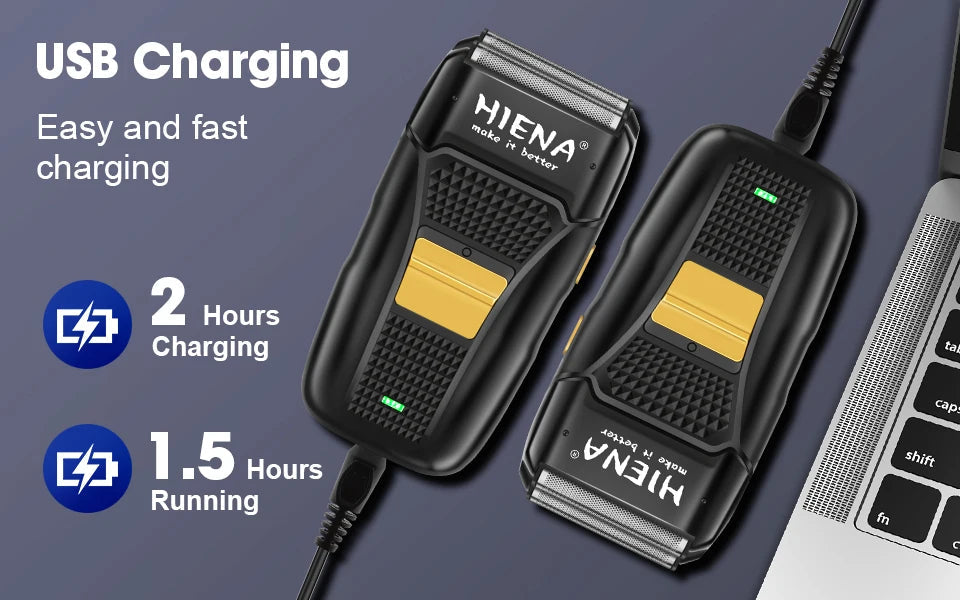 hiena Finish Machine Electric Professional Electric Hair Clippers Beard Clipper Rechargeable Men's Shaver Hair Trimmer Kit BladeNest