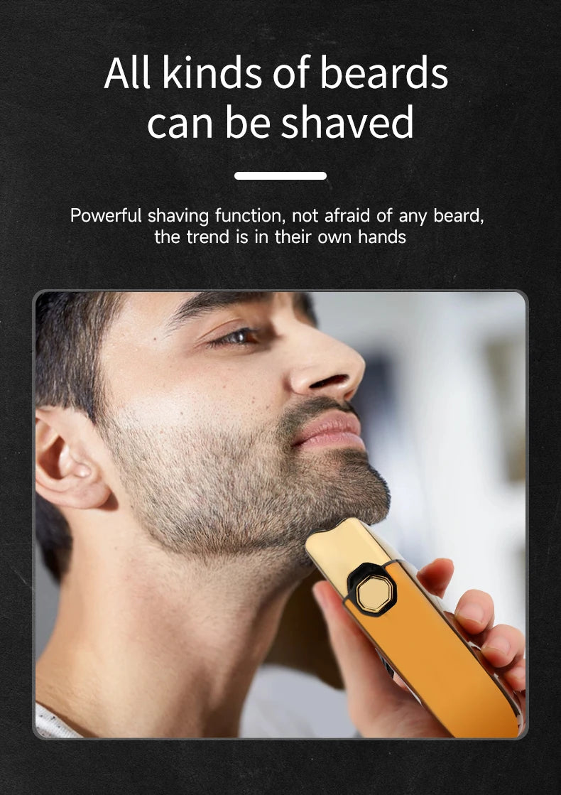 HIENA shaving machine men Electric shaver Hair clipper Rechargeable Metal Housing Pro Electric Shaver For Men Electric home BladeNest