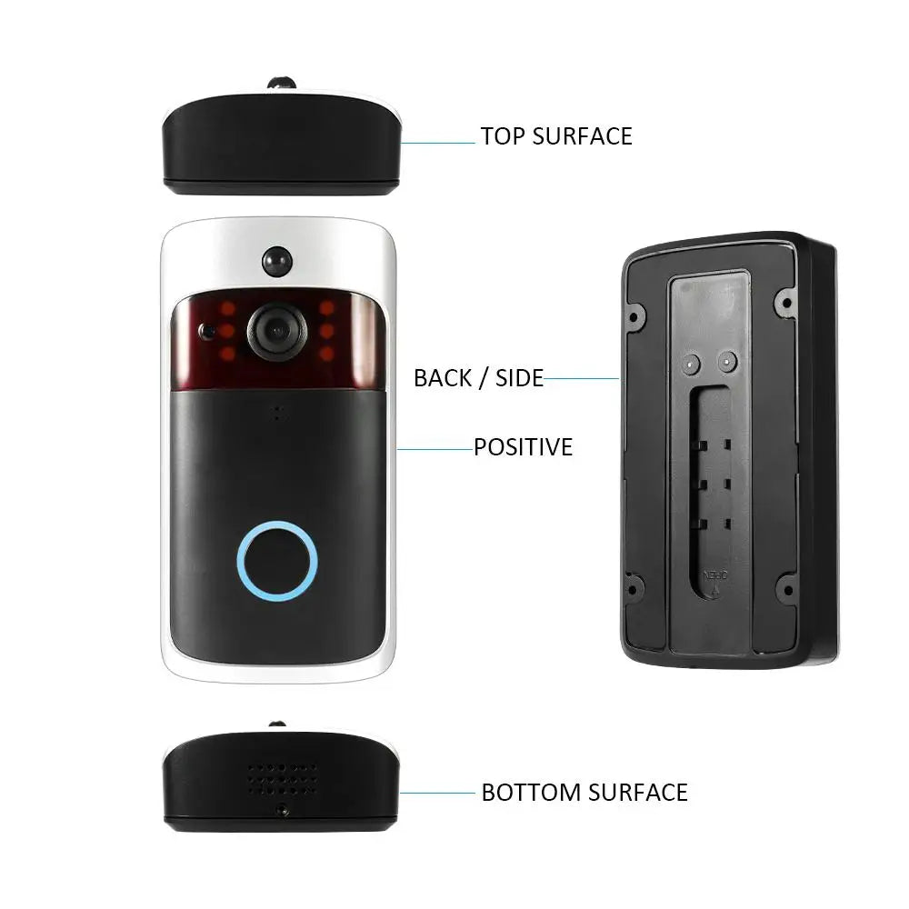 Smart Wireless WiFi Security DoorBell Visual Recording Consumption Remote Home Monitoring Night Vision Smart Video Door Phone eprolo