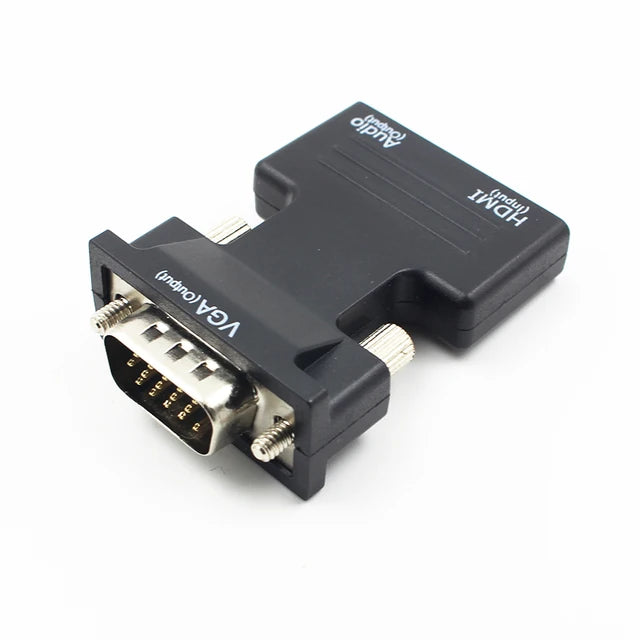 HDMI Female to VGA Male Converter with Audio Adapter Support 1080P Signal Output for Multimedia