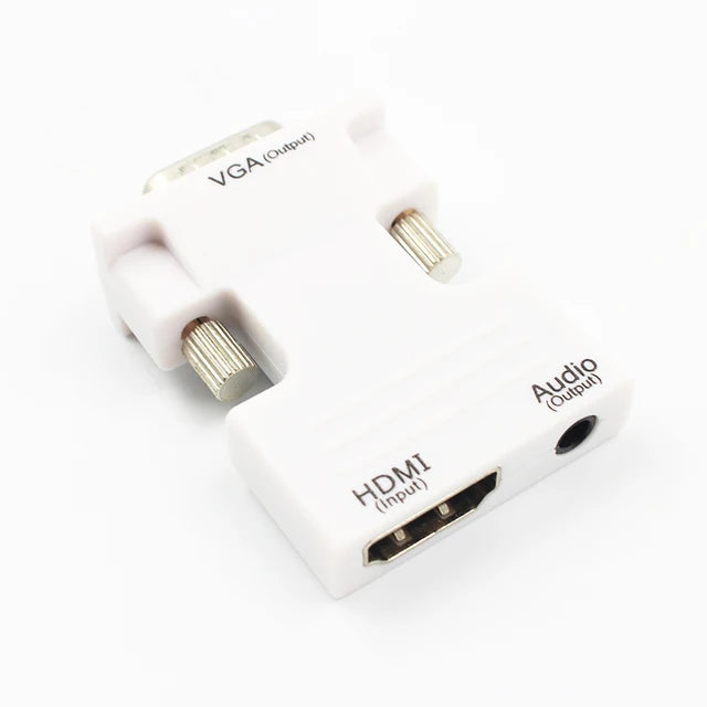 HDMI Female to VGA Male Converter with Audio Adapter Support 1080P Signal Output for Multimedia