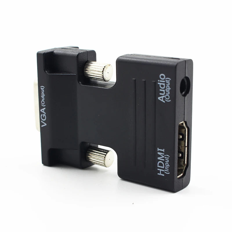 HDMI Female to VGA Male Converter with Audio Adapter Support 1080P Signal Output for Multimedia