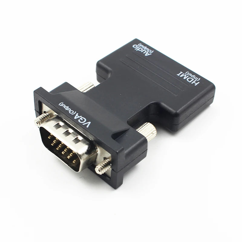 HDMI Female to VGA Male Converter with Audio Adapter Support 1080P Signal Output for Multimedia