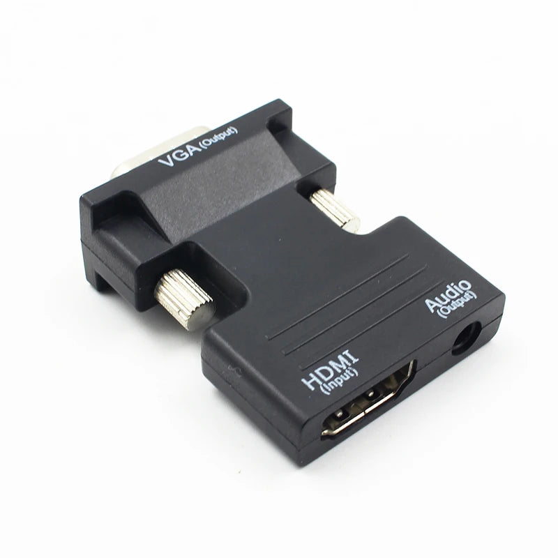 HDMI Female to VGA Male Converter with Audio Adapter Support 1080P Signal Output for Multimedia