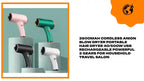 2600mAh Cordless Anion Blow Dryer Portable Hair Dryer 40/500W USB Rechargeable Powerful 2 Gears for Household Travel Salon by@Outfy